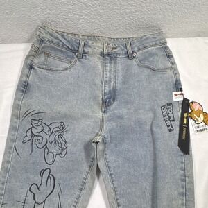 JOYRICH Tom & Jerry Graphic Jeans Mens 32 L Light Wash NWT Streetwear Denim